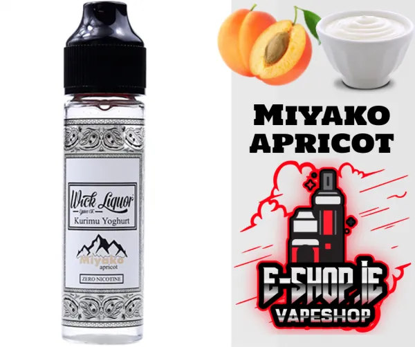 100 ml Miyako Apricot Yoghurt E Liquid by Wick Liquor