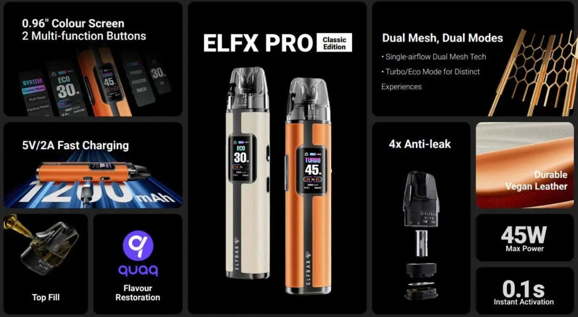Elf bar elfx pro classic vape pod kit ireland