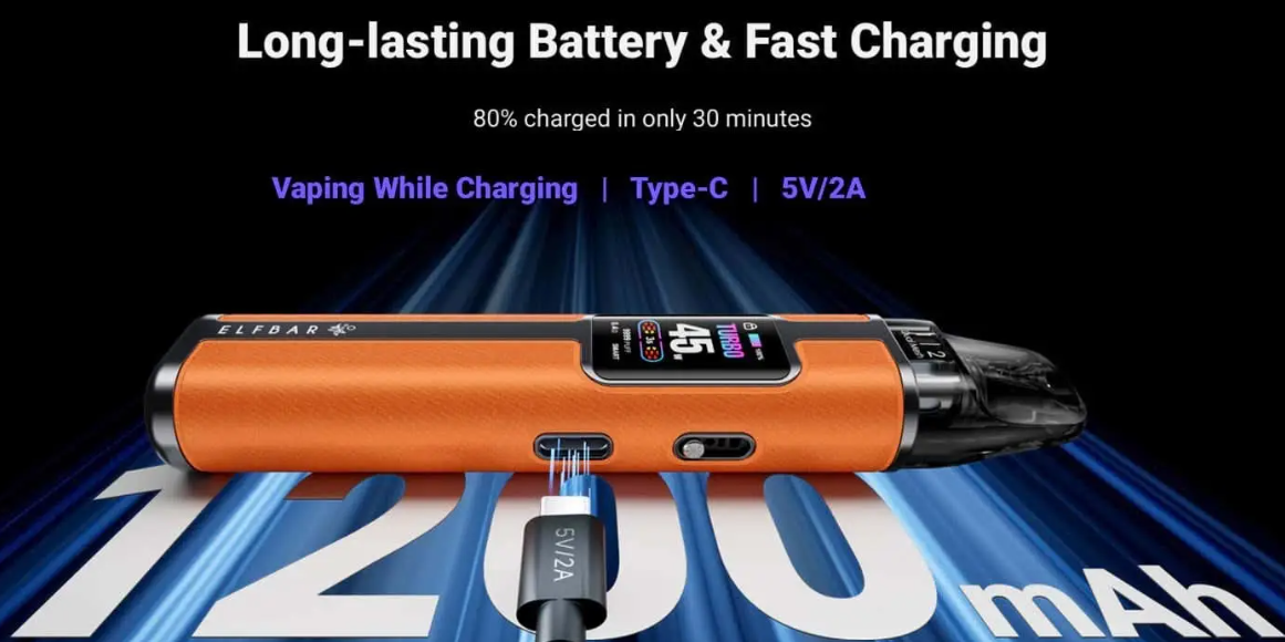 elf bar elfx pro kit charging