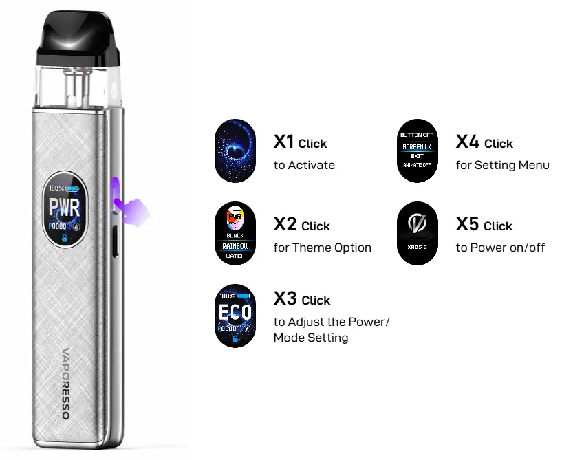 Vaporesso Xros 5 kit How to operate